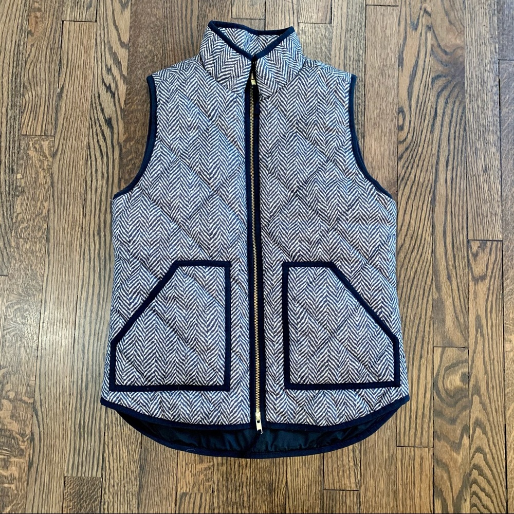 NWOT J. Crew herringbone vest